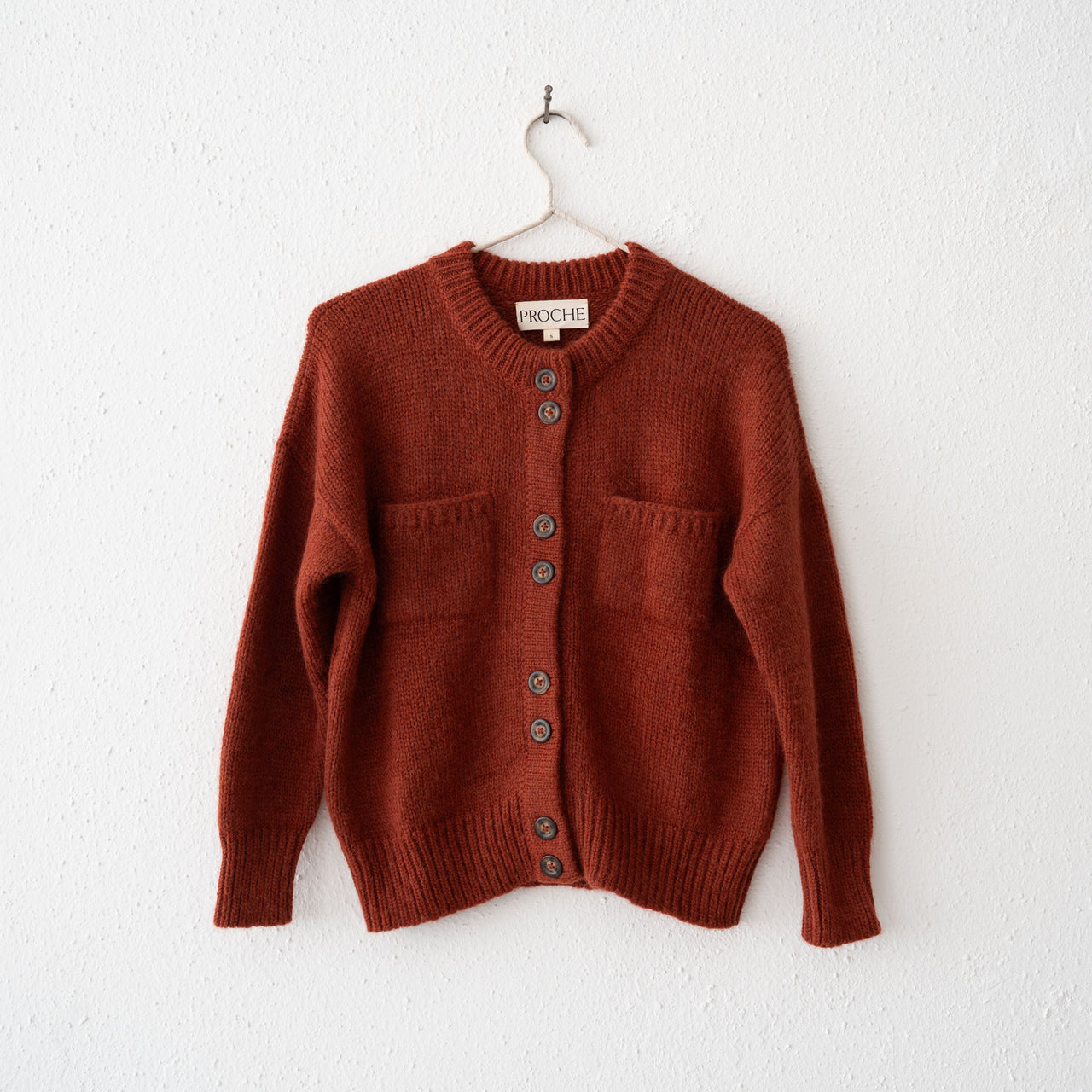 Proche Double Button Cardigan- Spice