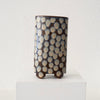 Jo Ann Williams Footed Polka Dot Vase - White and Blue Drip