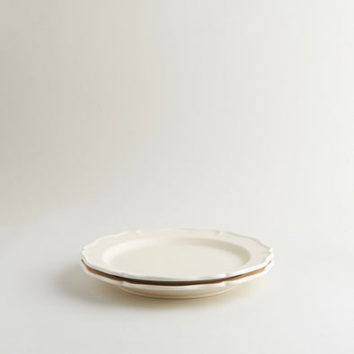 R+D LAB Festone Large Flat Plate in Almond- Set of 2