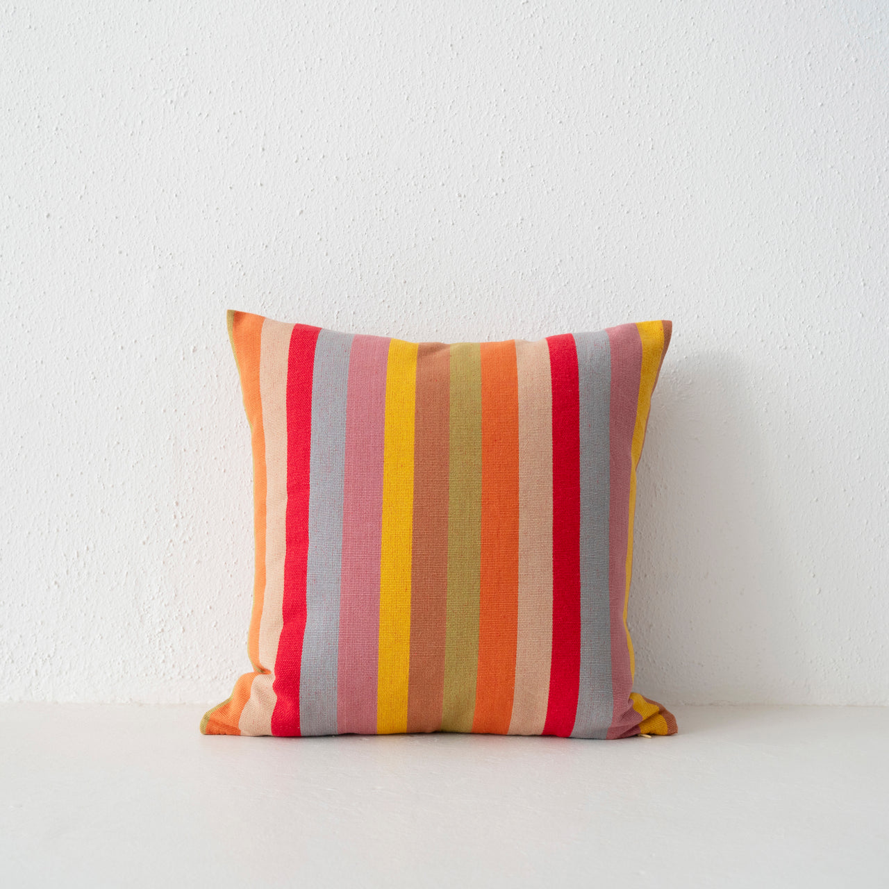 Garza Marfa Cotton 18" x 18" Pillow: Mauve Stripe