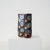 Jo Ann Williams Small Footed Polka Dot Vase - Blue and Beige
