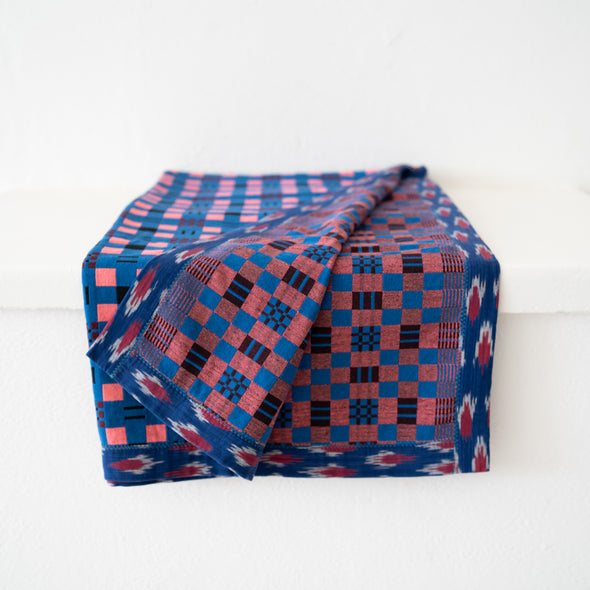 Gregory Parkinson Assamese Blanket: Ocean Blossom Check