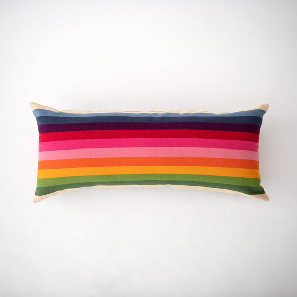 Spectrum Pink Stripe Bolster Pillow - 14" x 34"