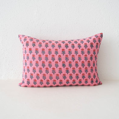 Garza Marfa Linen Cotton Block Printed Pillows 14" x 20"