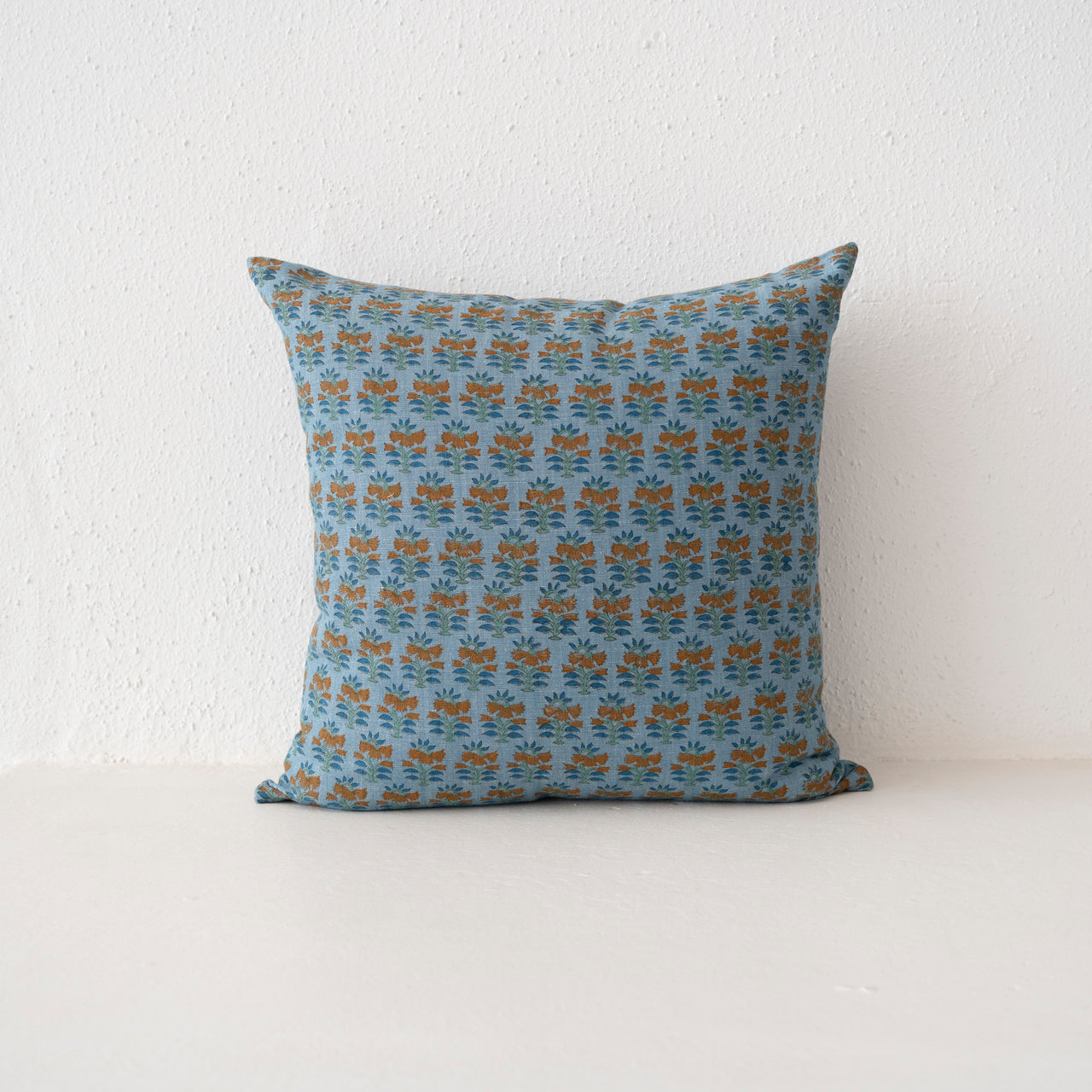 Garza Marfa Linen + Cotton Block Pillows: 18" x 18"