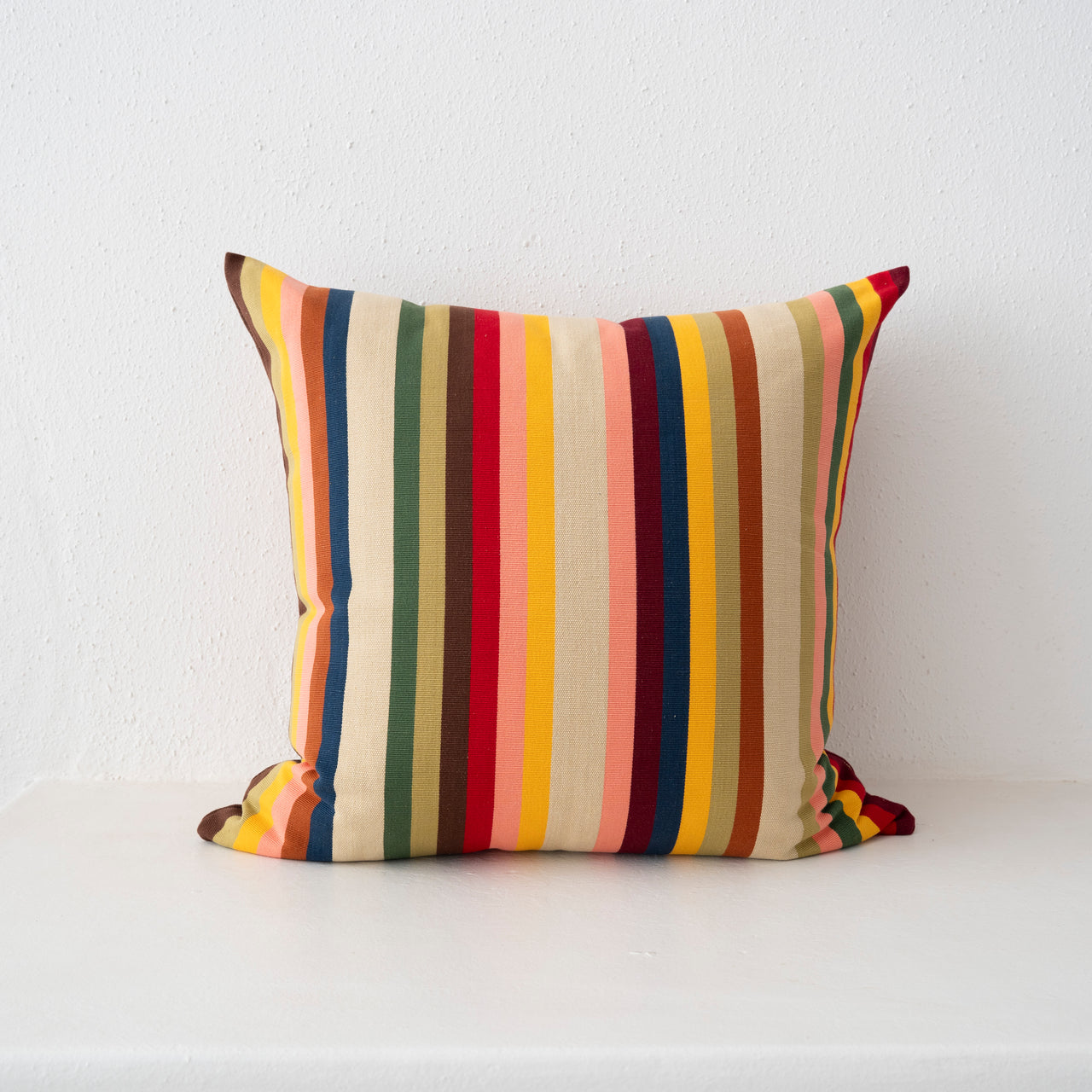Garza Marfa Square Pillow 26" x 26": Earth Stripe