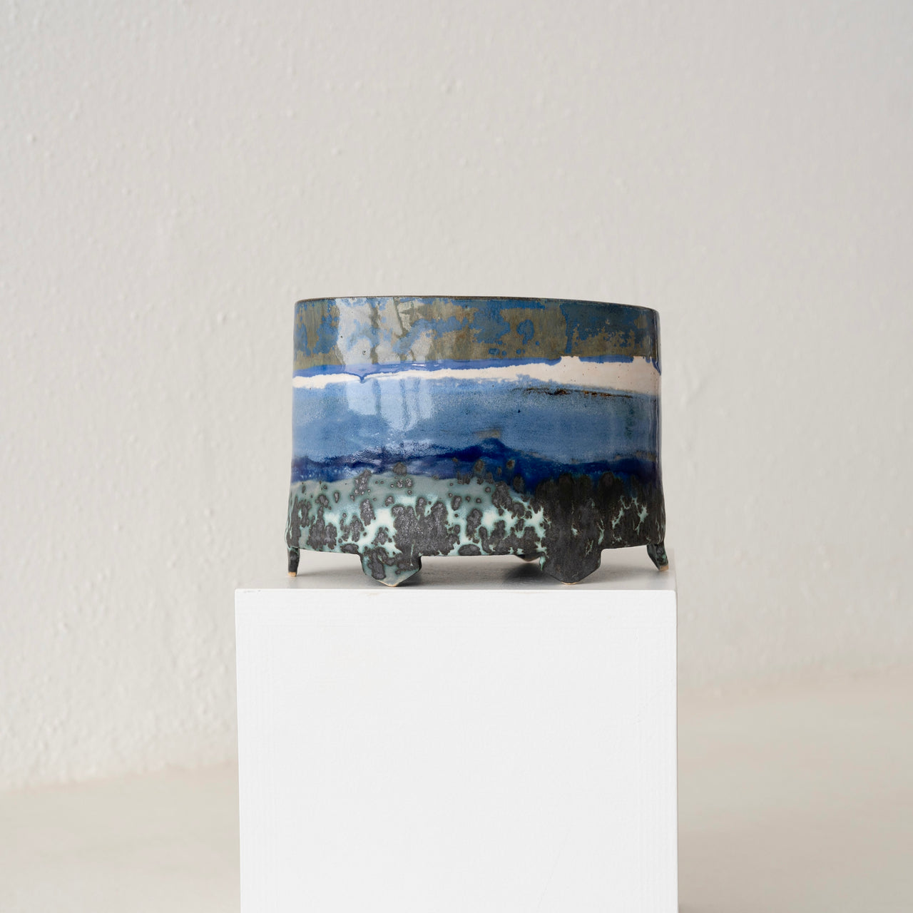 Jo Ann Williams Oval Vessel: Blue Opal