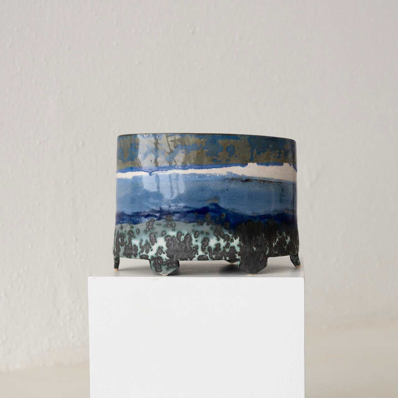 Jo Ann Williams Oval Vessel: Blue Opal