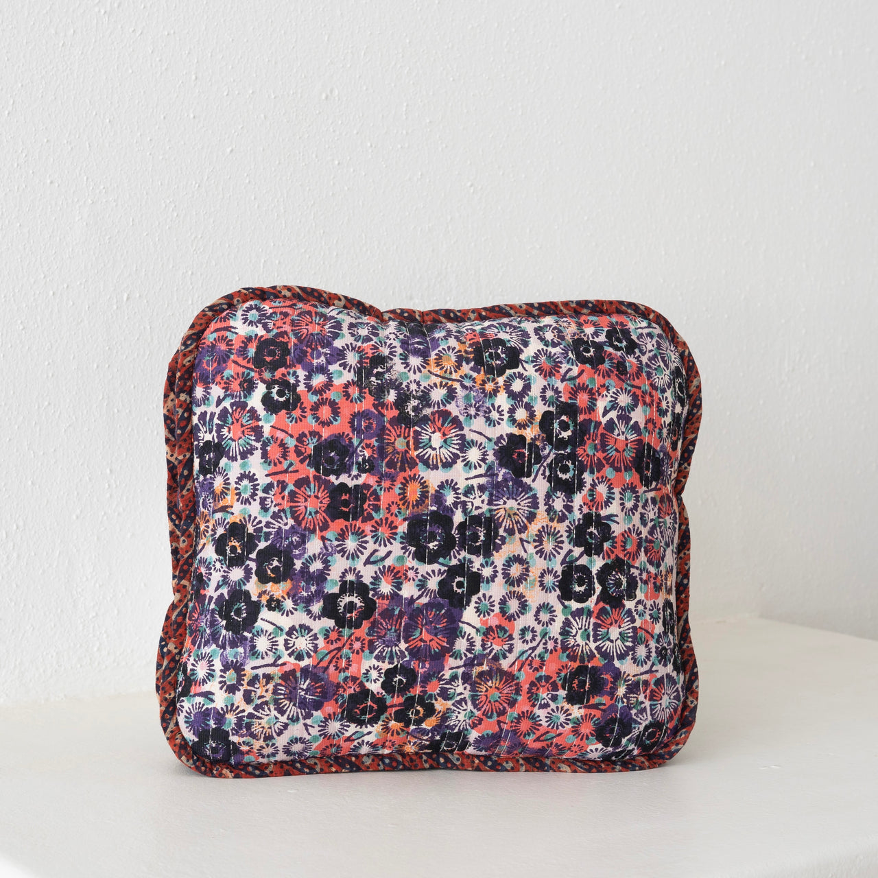 Gregory Parkinson Floral Ink Midnight Square Pillow