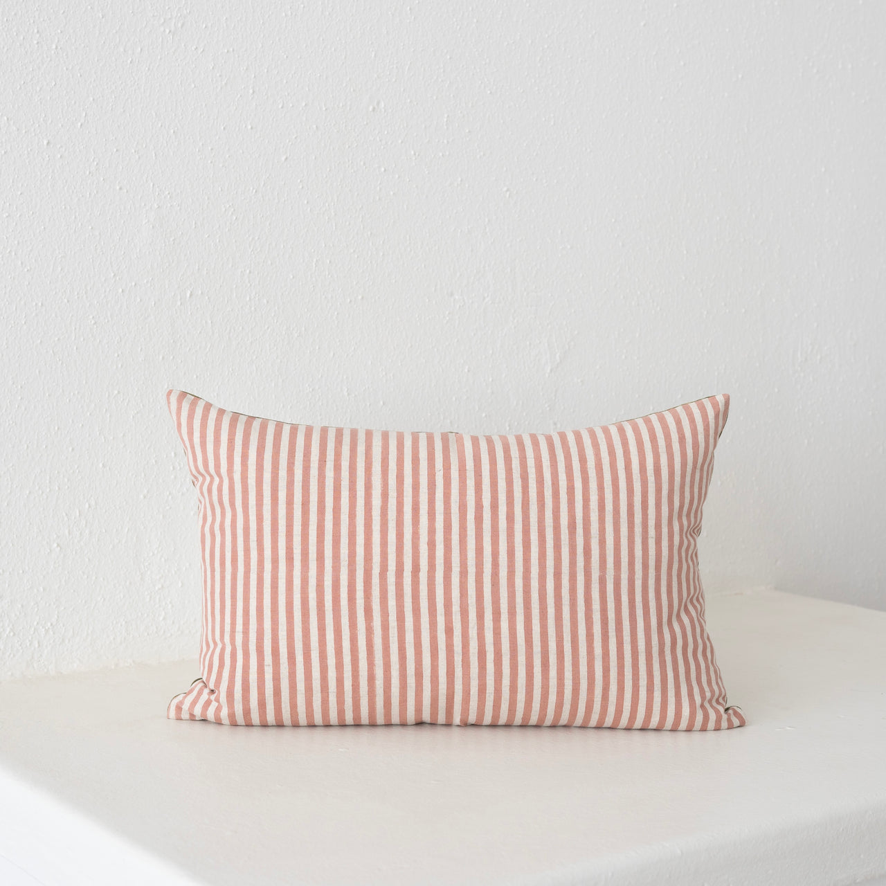 Soil to Studio DIA - 14" x 20" Hand Block-Printed Linen Pillow - Café au Lait