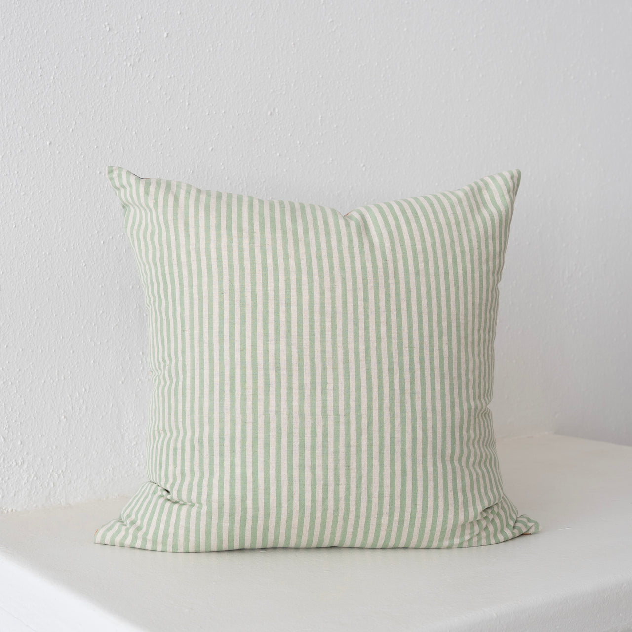 Soil to Studio DIA - 22" X 22" Hand Block-Printed Linen Pillow - Sage