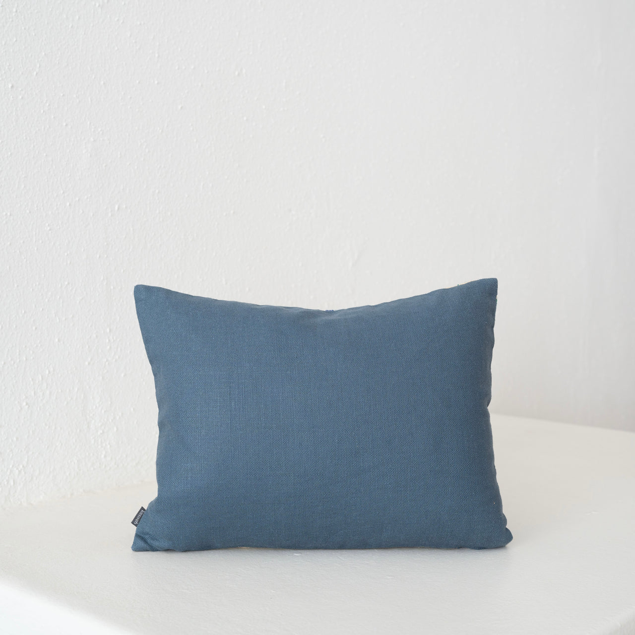 Kissweh Ensaf Pillow: Light Indigo + Emerald