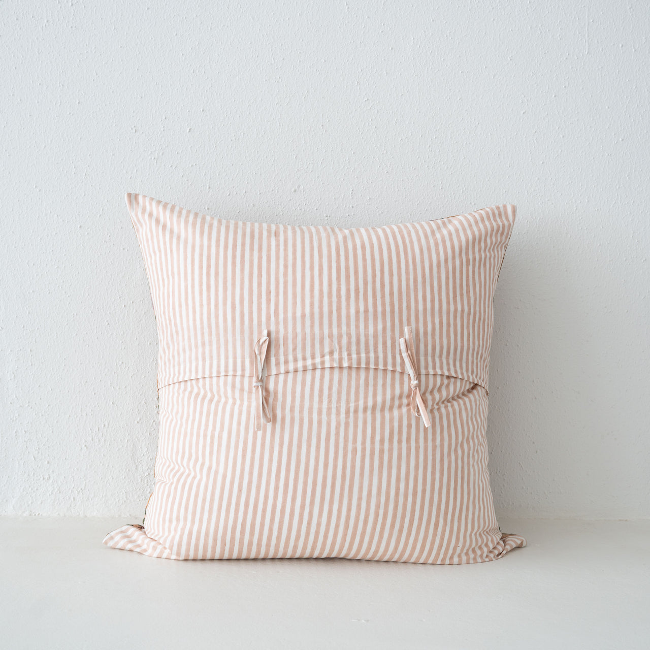 Soil to Studio Nargis - 26" X 26"  Hand Block-Printed Quilted Euro Sham