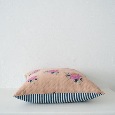 Soil to Studio Babita - 26" X 26"  Hand Block-Printed Quilted Euro Sham