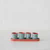 Jo Ann Williams Skull Copita + Tray Set: Coral + Speckled Sky
