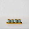 Jo Ann Williams Skull Copita + Tray Set: Sky + Yellow
