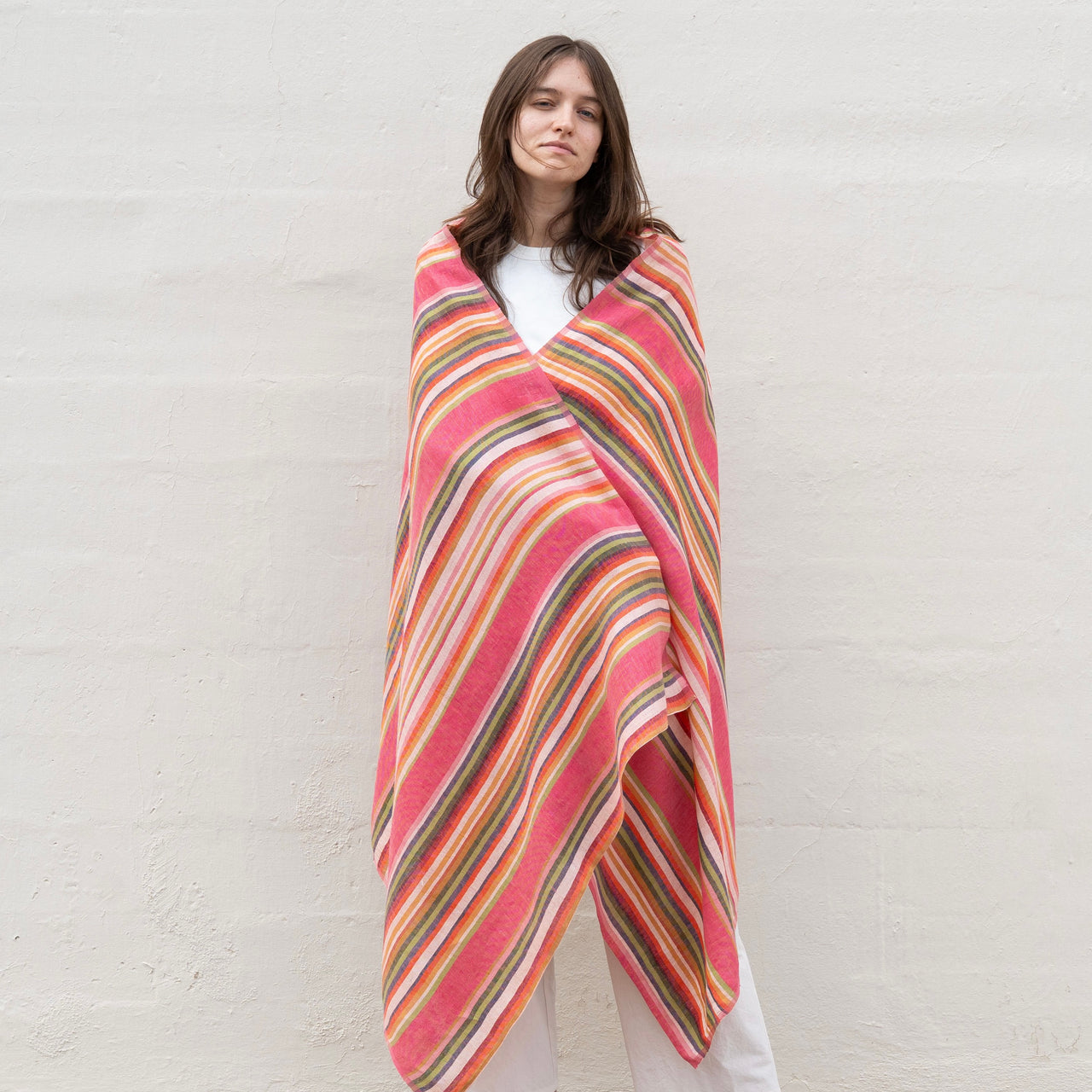 Desert Linen Shawl - Pink