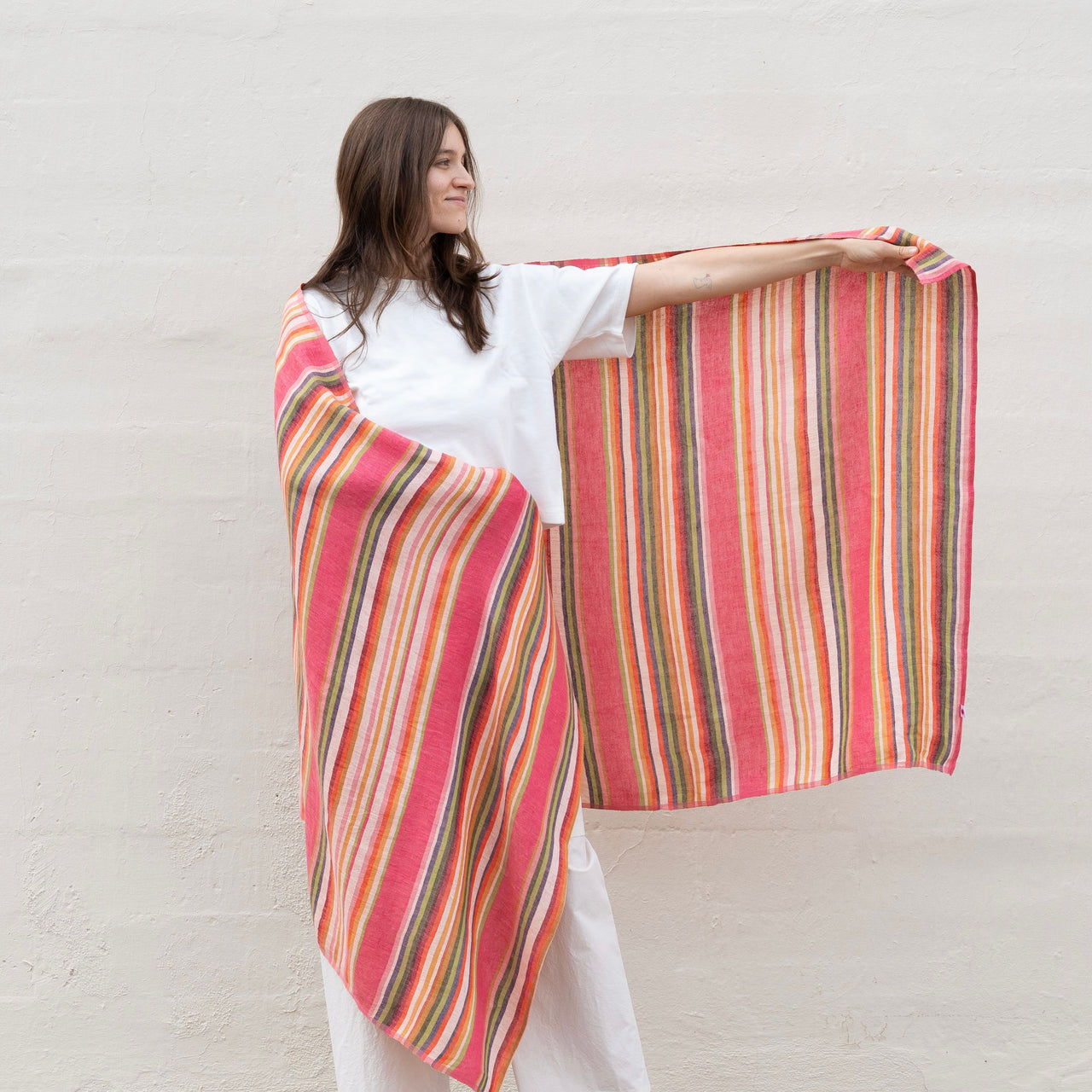 Desert Linen Shawl - Pink