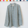 Auntie Oti Button Shirt: Blue Clover Diamond: Size 2