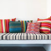 Gregory Parkinson Ikat Pillow - Periwinkle Aperol Square