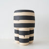 Workaday Black Striped Milking Stool/Side Table