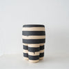 Workaday Black Striped Milking Stool/Side Table