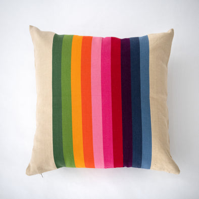 Spectrum Pink Stripe Square Pillow - 18" x 18"