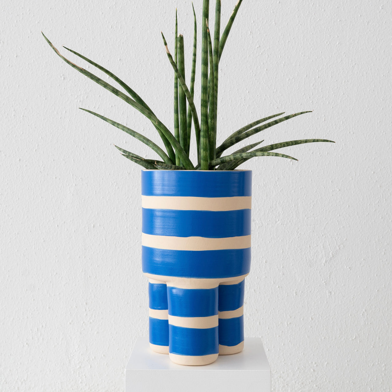 Workaday Small Milking Planter: Blue Stripe