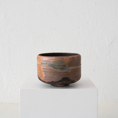 Bill Gilbert Small Footed Bowl - Rust, Grey, Black