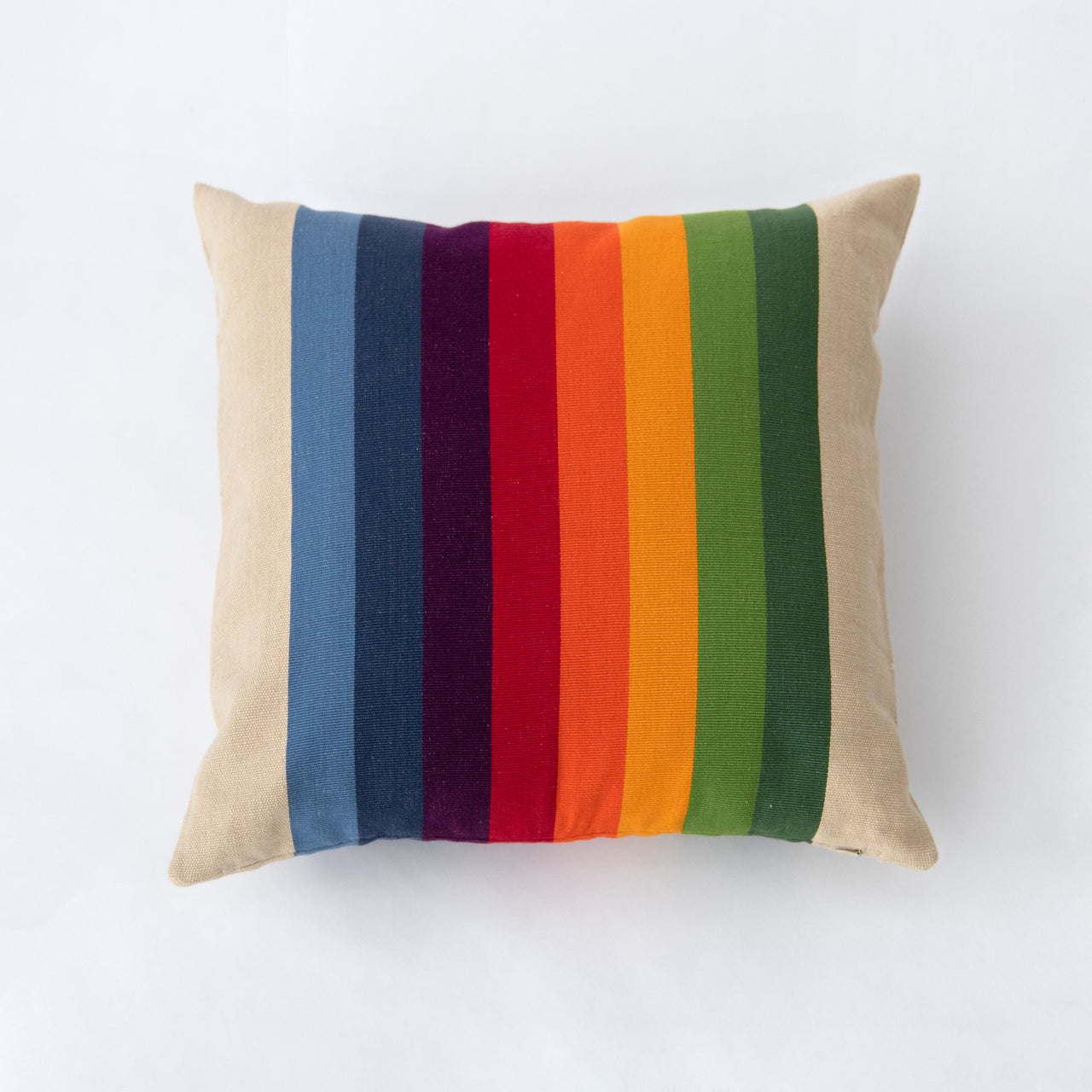 Garza Marfa Square Pillow - 18" x 18": Spectrum Stripe