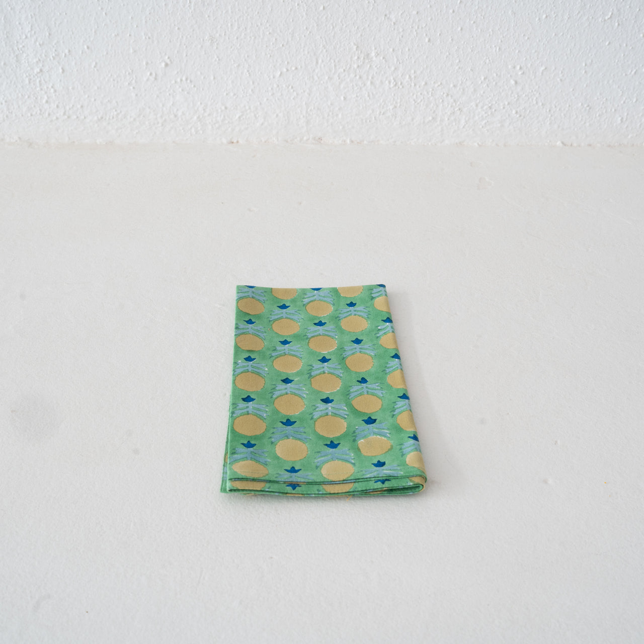 Kesya - Sage Block-Printed Table Napkins - Set Of 4