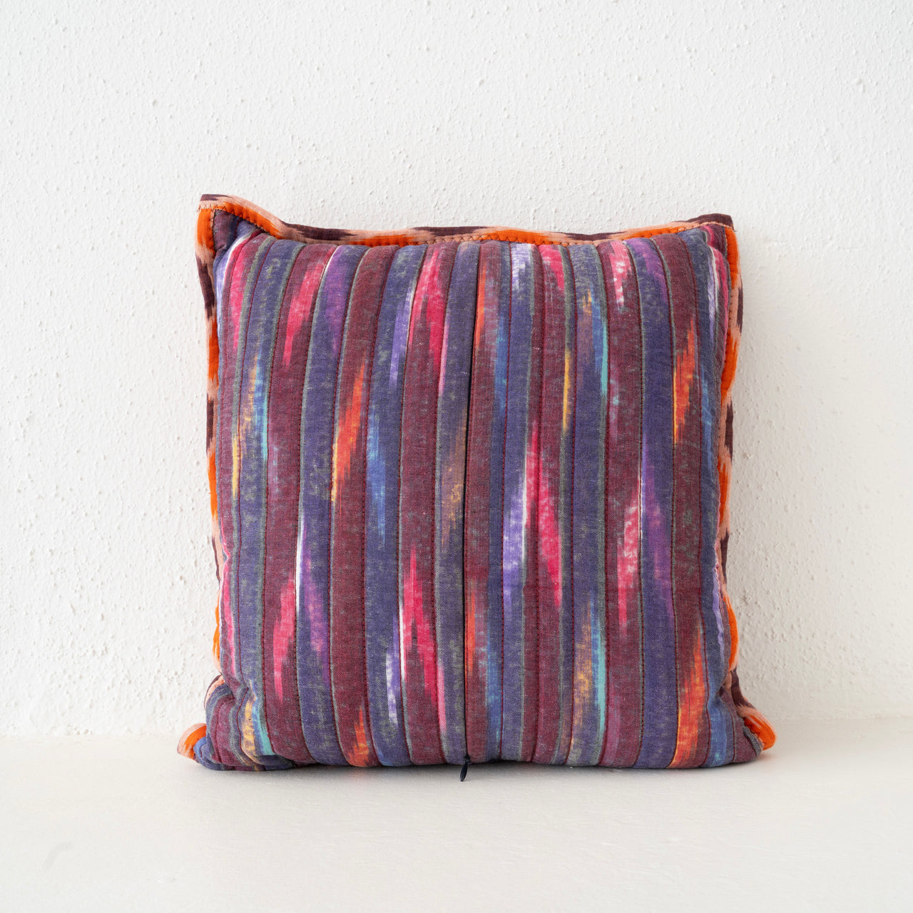 Gregory Parkinson Ikat Pillow - Rusted Flames Square