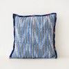 Gregory Parkinson Ikat Pillow - Sky Blue Diamond Slate Square
