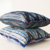 Gregory Parkinson Ikat Pillow - Sky Blue Diamond Slate Square