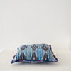 Gregory Parkinson Ikat Pillow - Sky Blue Diamond Slate Square