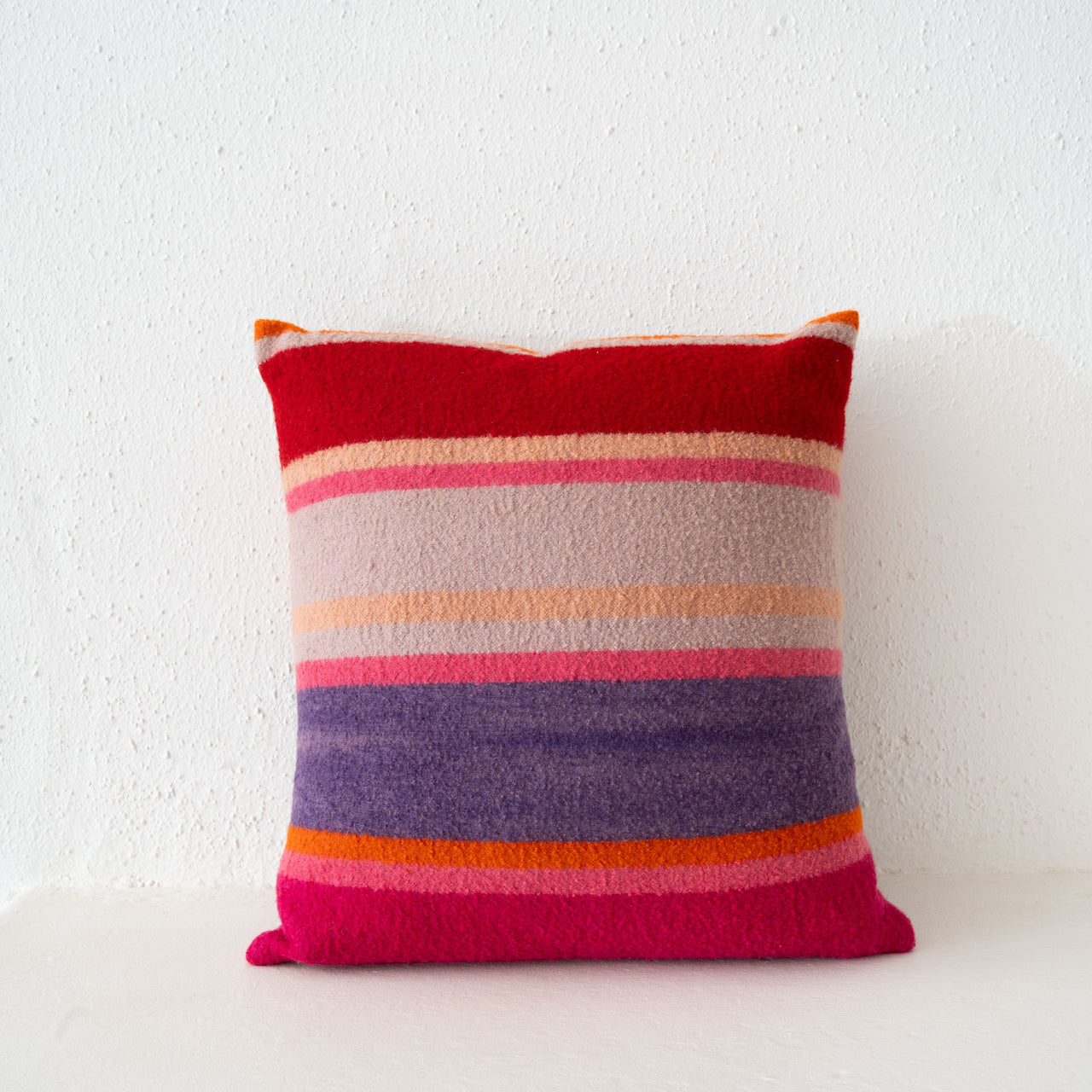 Garza Felted Wool Desert Blanket 16" x 16" Pillow: Purple #1