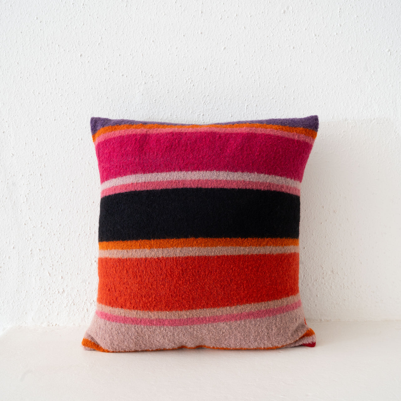 Garza Felted Wool Desert Blanket 16" x 16" Pillow: Purple #3