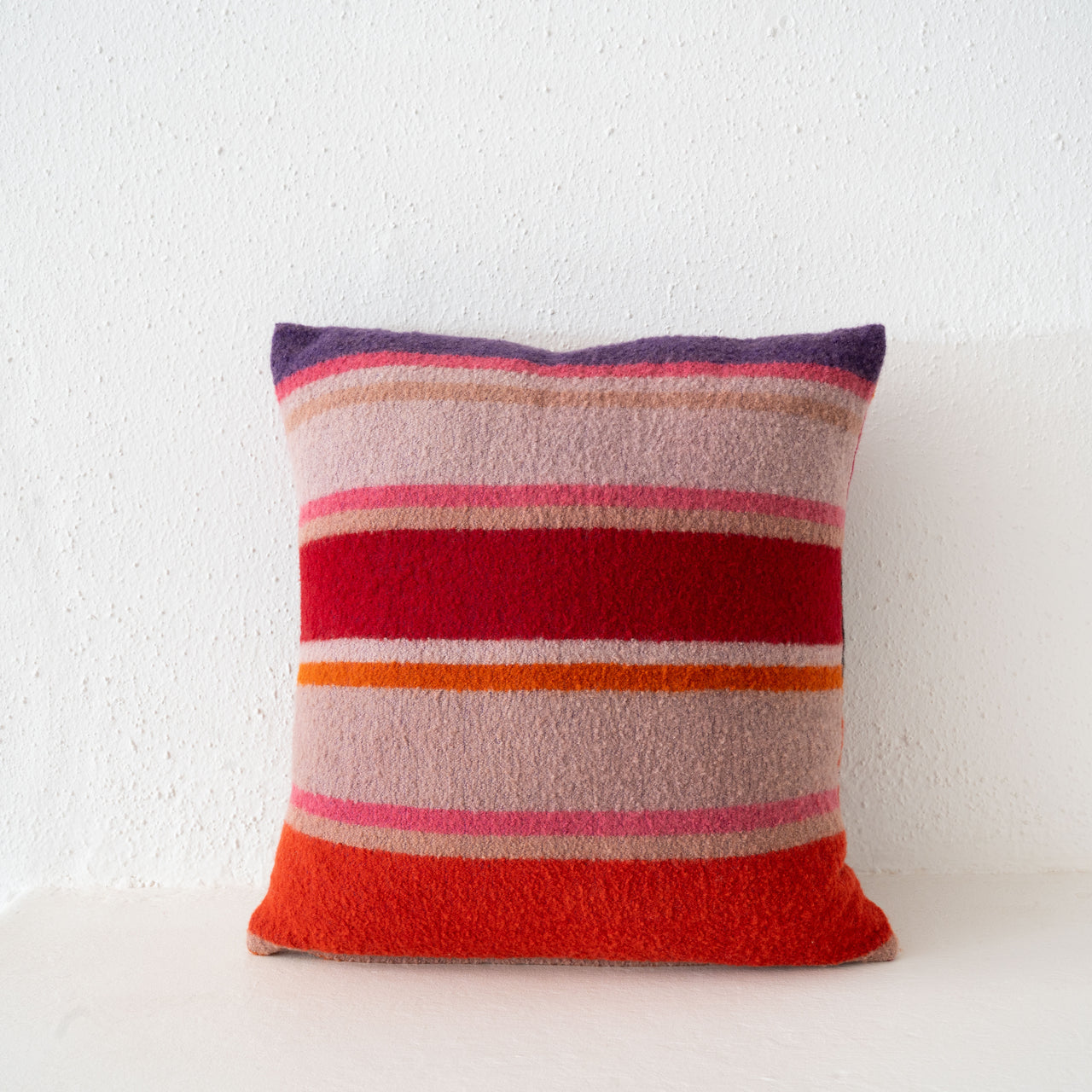 Garza Felted Wool Desert Blanket 16" x 16" Pillow: Purple #3