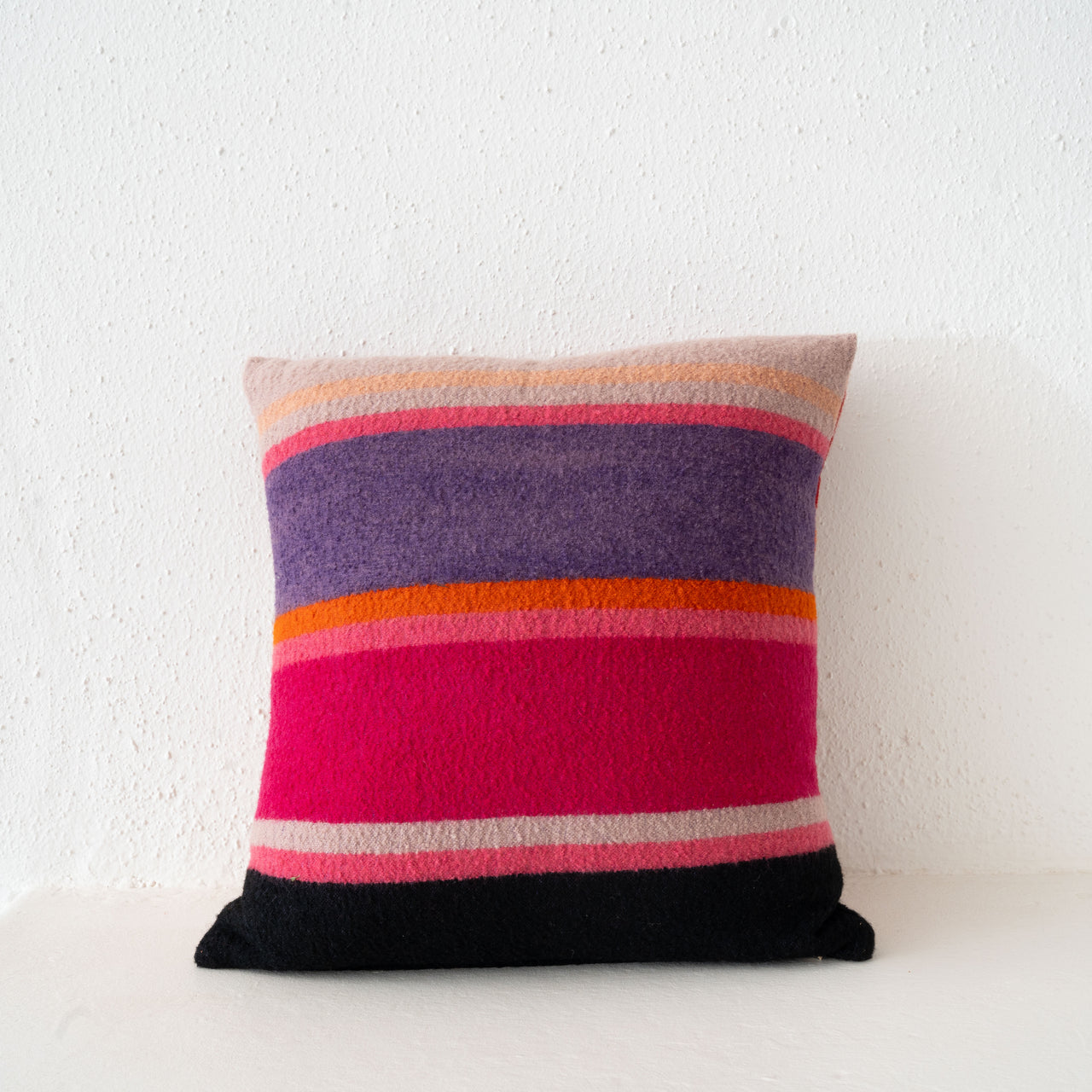 Garza Felted Wool Desert Blanket 16" x 16" Pillow: Purple #2