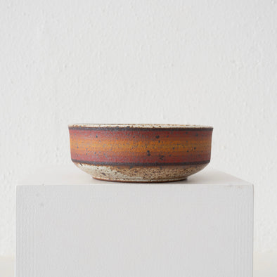 Kat and Roger Small Side Serving Bowl: Warm Stripes