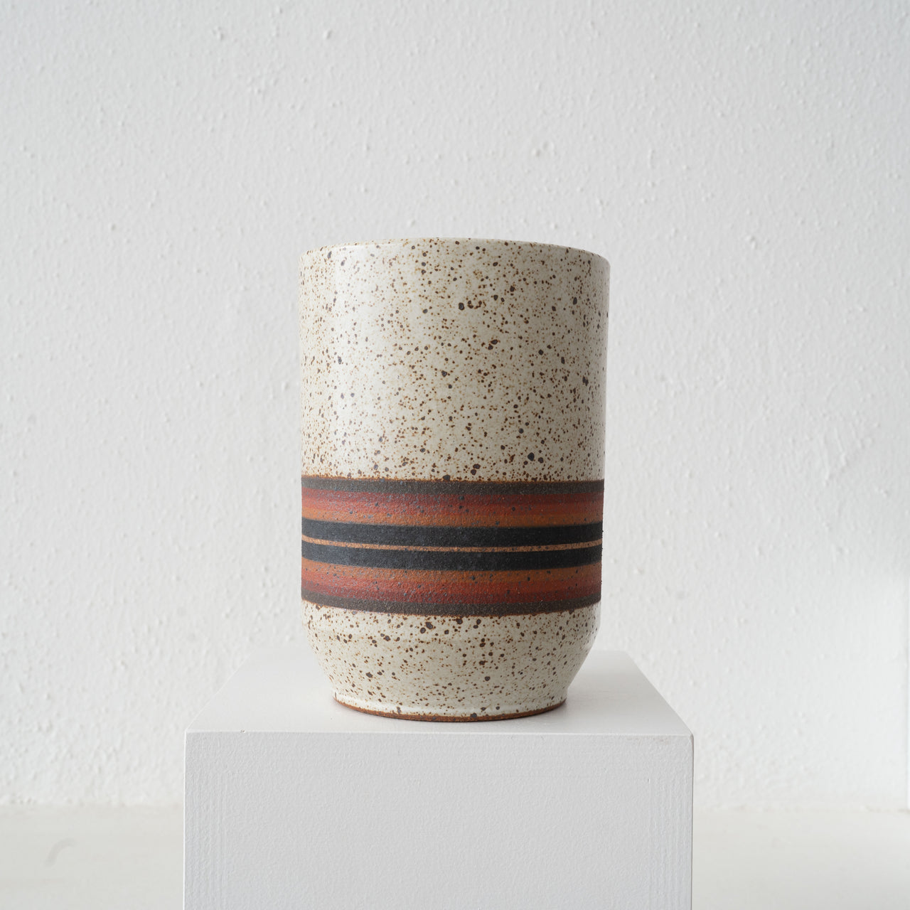 Kat and Roger Utility Vessel: Burgundy, Orange, Black