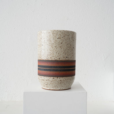 Kat and Roger Utility Vessel: Burgundy, Orange, Black