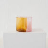 Bow Glass Splash Cup: Amber + Pink