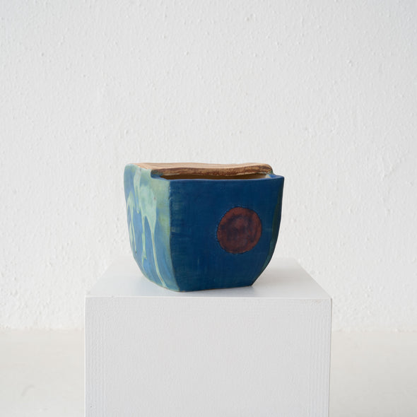 J Hoffman Ceramics Stoneware Box Vase