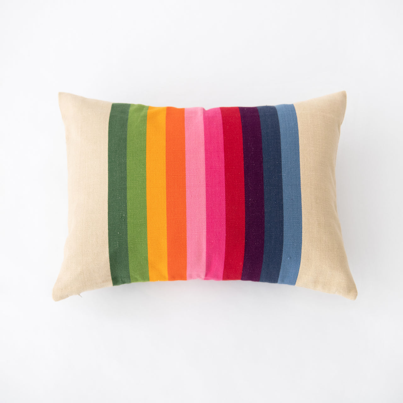 Garza Marfa Bolster Pillow - 14" x 20": Spectrum Pink Stripe