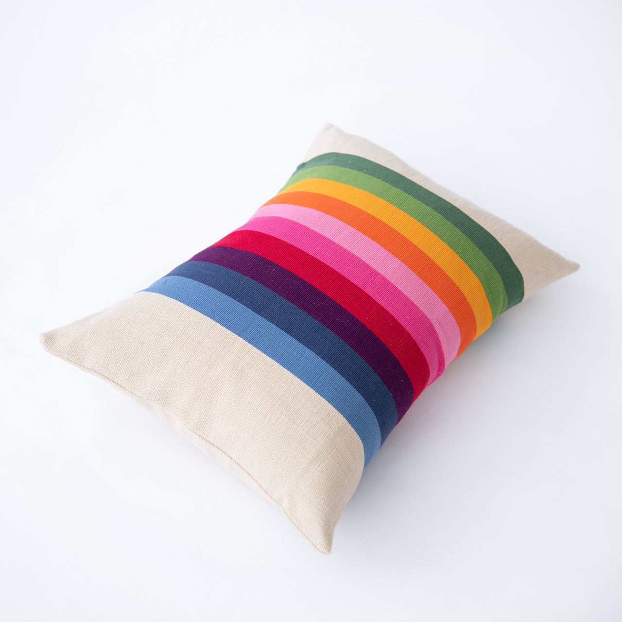 Garza Marfa Bolster Pillow - 14" x 20": Spectrum Pink Stripe