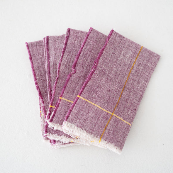 Auntie Oti Cotton Khadi Napkins: Set of 6