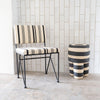 Workaday Black Striped Milking Stool/Side Table