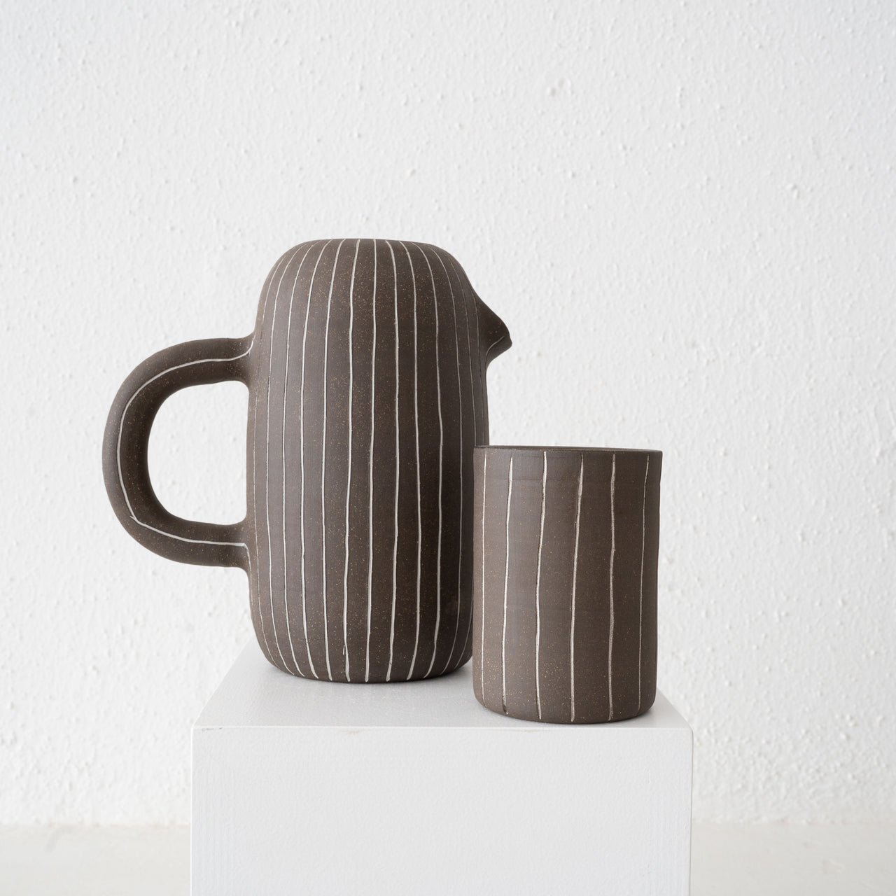 Workaday Dark Pen Striped Cup