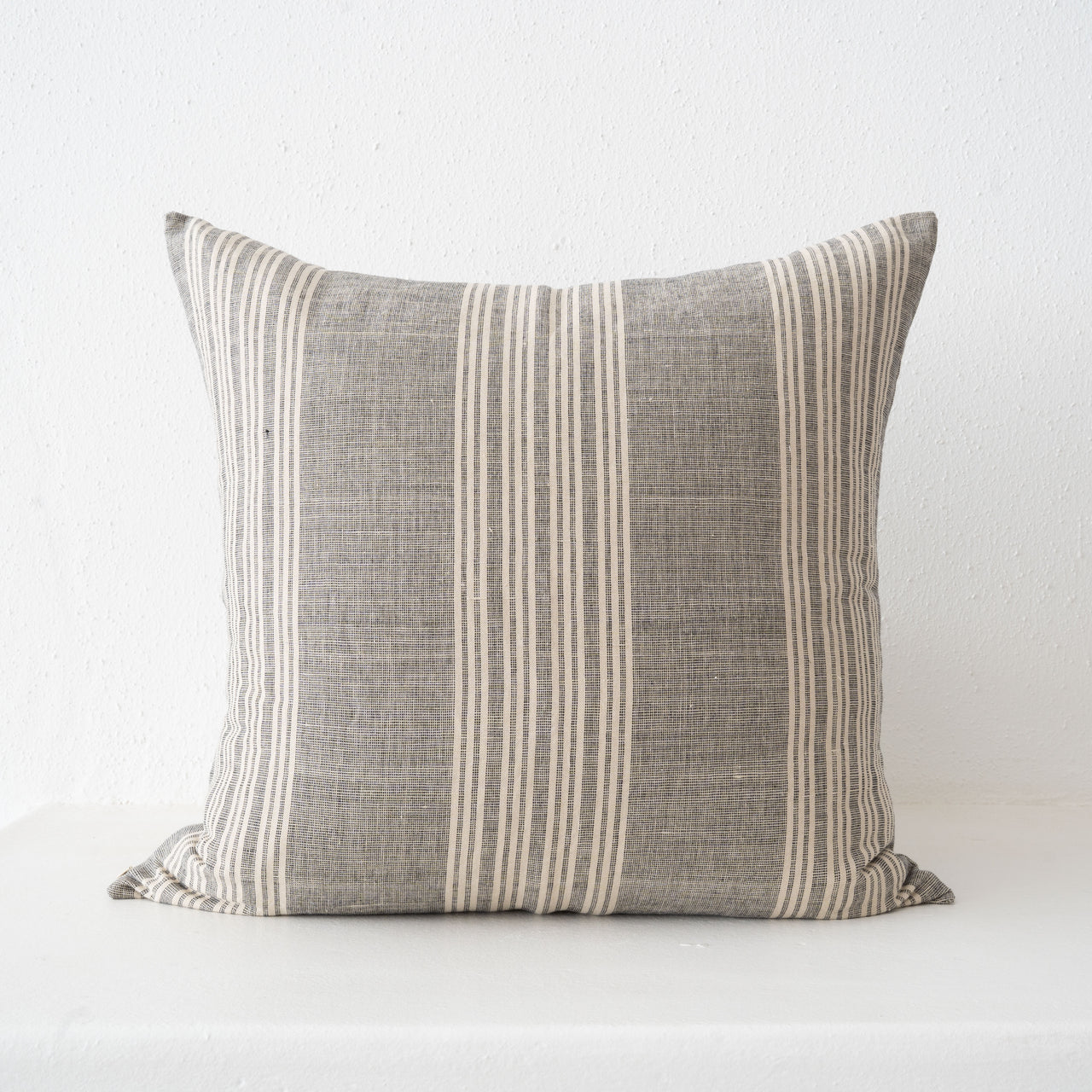 Garza Marfa Linen + Cotton 26" Square Pillow: End on End Stripe